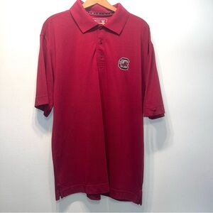Cutter And Buck DryTec Men's Large South Carolina Gamecocks SS Golf Polo Shirt